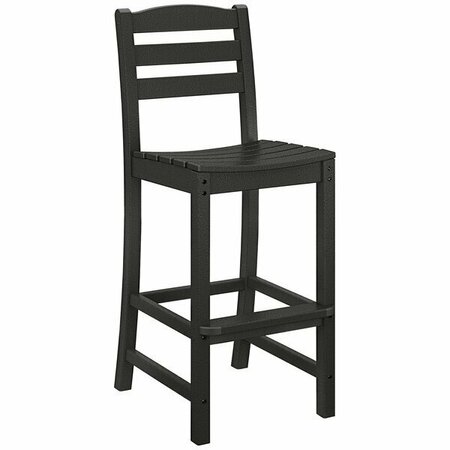 POLYWOOD La Case Cafe Black Bar Side Chair 633TD102BL